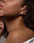 Moissanite Stud Earrings in White Gold Plated Silver