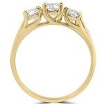 1ct Three Stone Diamond Engagement Ring in Gold
