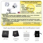 Lab Grown Diamond Stud Earrings in 14k White Gold