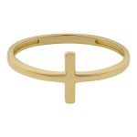 10k Yellow Gold High Polish Cross Ring - Size 7