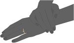 10k Yellow Gold High Polish Cross Ring - Size 7