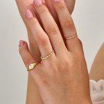 14k Gold Stackable Twisted Braided Rings for Women