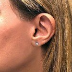 0.5 Carat Lab Grown Diamond Stud Earrings in 14k White Gold