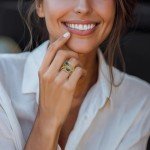 18kt Gold Over Sterling Gemstone Highway Ring