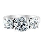 1 Carat Lab Grown 3 Stone Diamond Ring