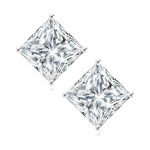 Elegant Moissanite Stud Earrings in Silver