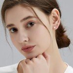 Elegant Moissanite Stud Earrings in Silver