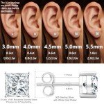 Elegant Moissanite Stud Earrings in Silver