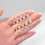 Elegant Moissanite Stud Earrings in Silver