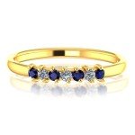 Belinda Jewels 10k Gold Diamond & Sapphire Ring
