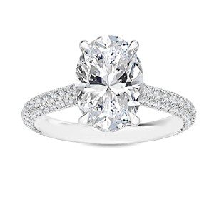 14K White Gold Lab Grown Vintage Diamond Ring