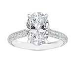 14K White Gold Lab Grown Vintage Diamond Ring