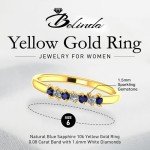 Belinda Jewels 10k Gold Diamond & Sapphire Ring