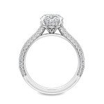 14K White Gold Lab Grown Vintage Diamond Ring