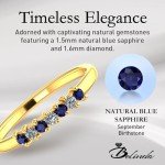 Belinda Jewels 10k Gold Diamond & Sapphire Ring
