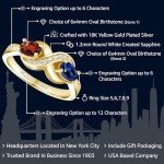 Personalized 2-Stone Birthstone Infinity Love Knot Ring