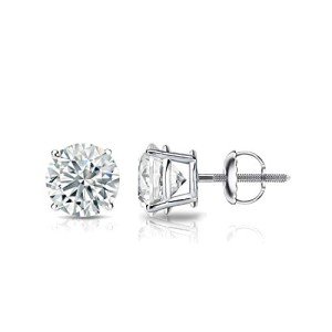 1 Carat Lab Grown Diamond Round Stud Earrings