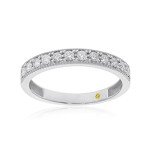Vintage 10K White Gold Diamond Wedding Band for Her