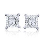 Certified Lab-Grown Princess Cut Diamond Studs