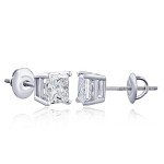 Certified Lab-Grown Princess Cut Diamond Studs