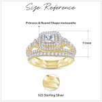 Lab Created Moissanite & Diamond Halo Ring Set