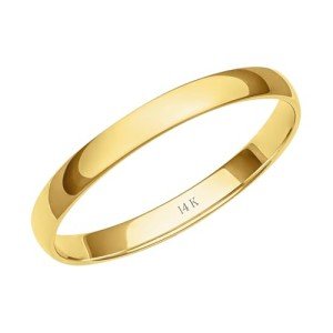 14K Yellow Gold Women's 2MM Wedding Band Ring