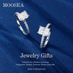 Radiant Cut Moissanite Ring in White Gold