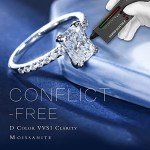 Radiant Cut Moissanite Ring in White Gold