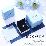 Radiant Cut Moissanite Ring in White Gold