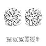 1 Carat Lab Grown Diamond Stud Earrings in Gold