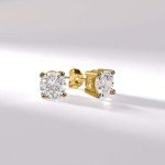 1 Carat Lab Grown Diamond Stud Earrings in Gold