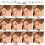1 Carat Lab Grown Diamond Stud Earrings in Gold