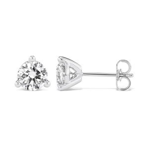 2 Carat Lab Grown Diamond Stud Earrings in White Gold
