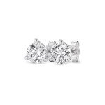 2 Carat Lab Grown Diamond Stud Earrings in White Gold