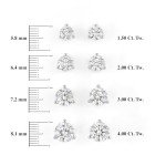 2 Carat Lab Grown Diamond Stud Earrings in White Gold