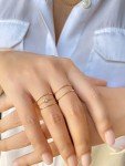 14K Solid Gold Thin Wedding Band for Women