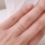 14K Solid Gold Thin Wedding Band for Women