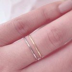 14K Solid Gold Thin Wedding Band for Women