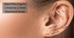 Natural Diamond Stud Earrings in 14k White Gold