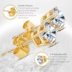 1 Carat Lab Grown Diamond Stud Earrings in 14K Gold