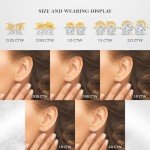 1 Carat Lab Grown Diamond Stud Earrings in 14K Gold