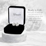1 Carat Lab Grown Diamond Stud Earrings in 14K Gold