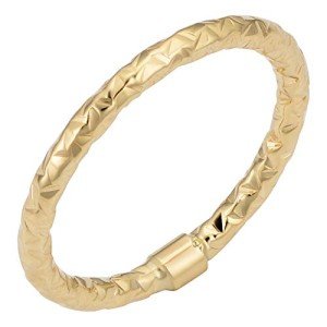 14k Yellow Gold 2mm Diamond-Cut Ring - Size 9