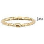 14k Yellow Gold 2mm Diamond-Cut Ring - Size 9