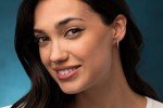 Small Hoop Diamond Earrings in Rhodium Plated Silver