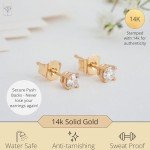 14k Yellow Gold Lab Grown Diamond Stud Earrings
