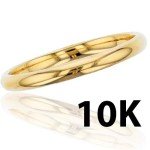 10K Yellow Gold 2mm Wedding Band - Size 10.5