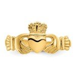 10K Yellow Gold Claddagh Heart Ring, Size 7
