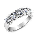 1 Carat White Gold Lab Grown Diamond Stackable Ring