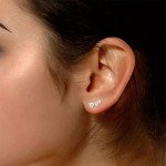 Elegant Diamond Crawler Stud Earrings in 18K Gold